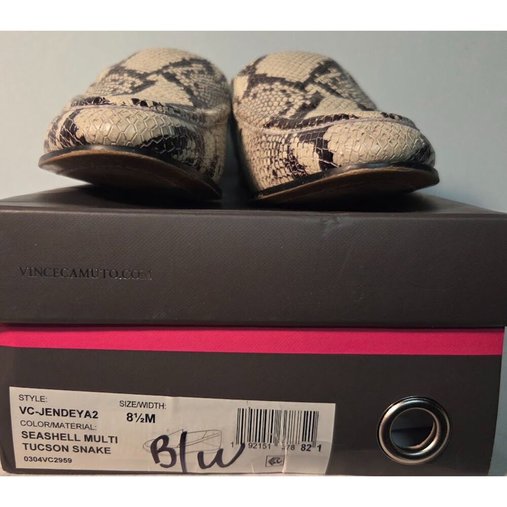 Vince Camuto Jendeya2 Snake Print Leather Loafers Women's 8.5M - Picture 2 of 6